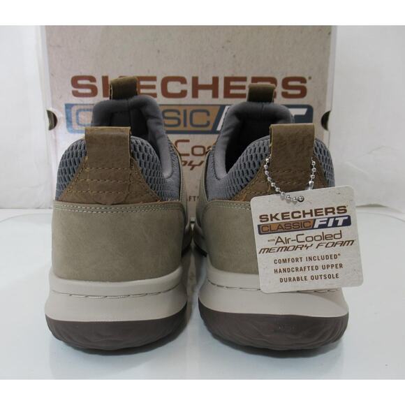 Men\'s Skechers Classic Fit Delson Camben Slip On Shoes Sneakers Taupe Size 11 main image 8